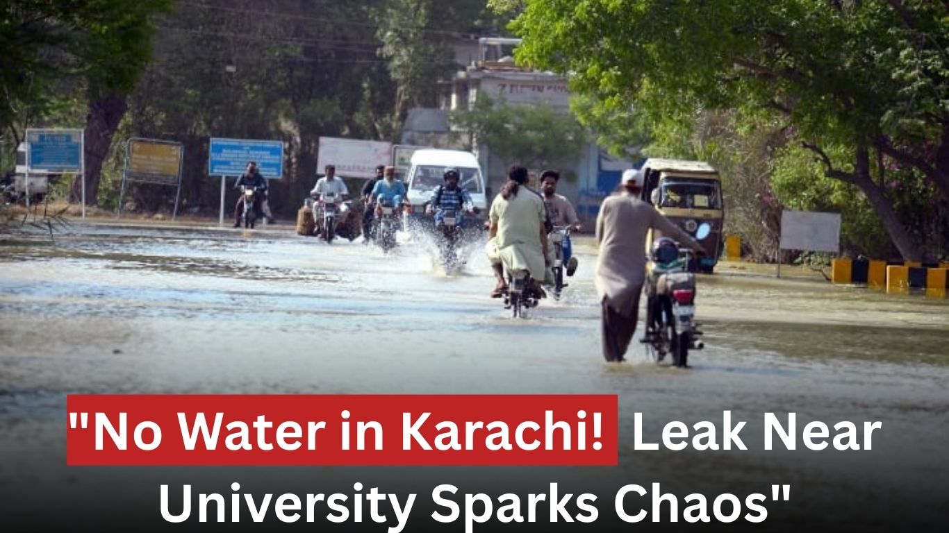 Karachi Faces Water Crisis After Pipeline Leak Near University Area